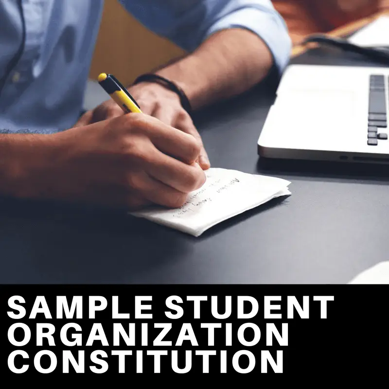 Sample Student Organization Constitution 8