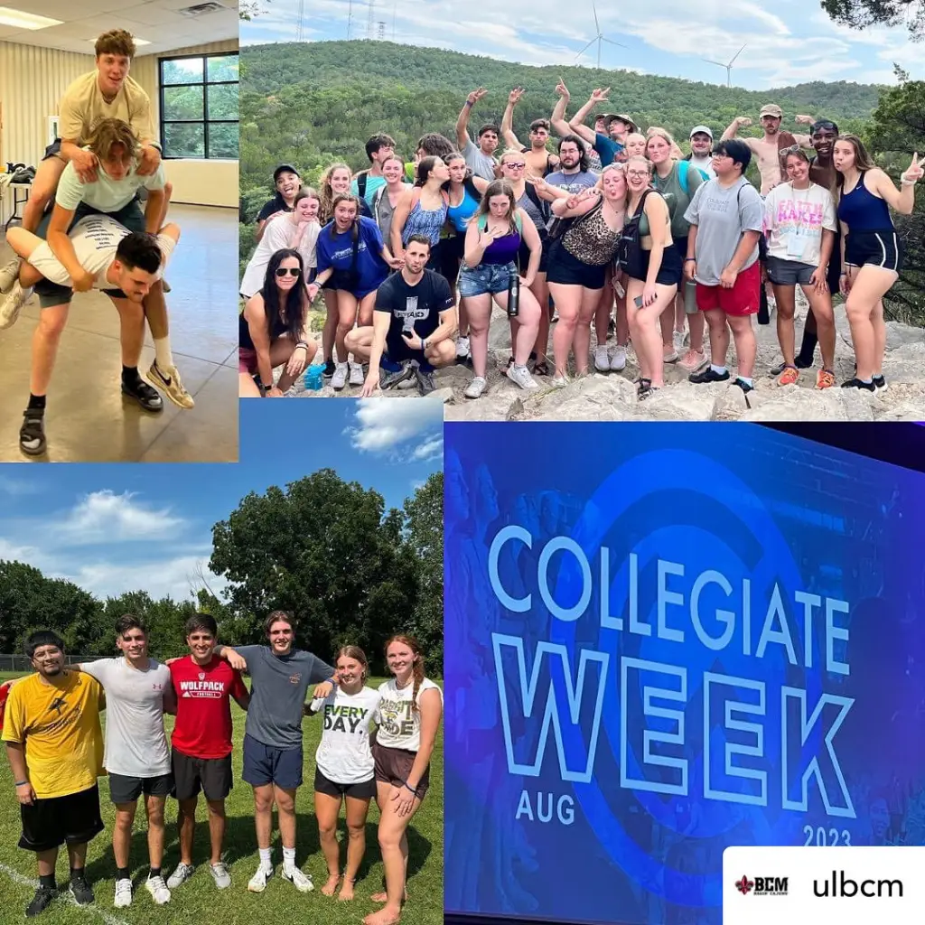 Collage of photos of students at Collegiate Week